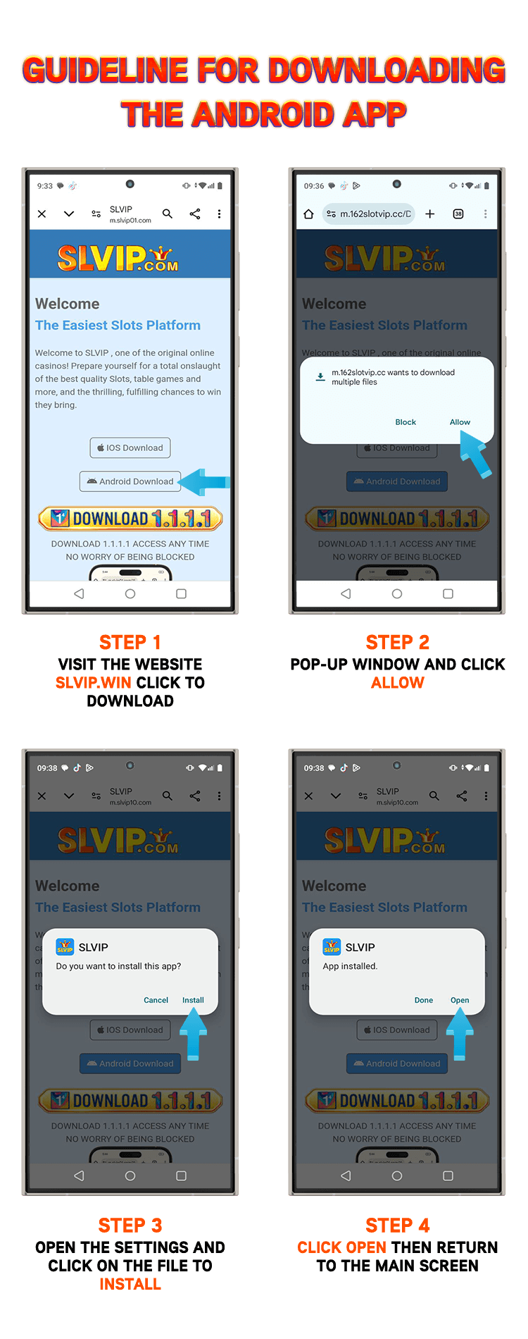 guide download app Slotvip androind